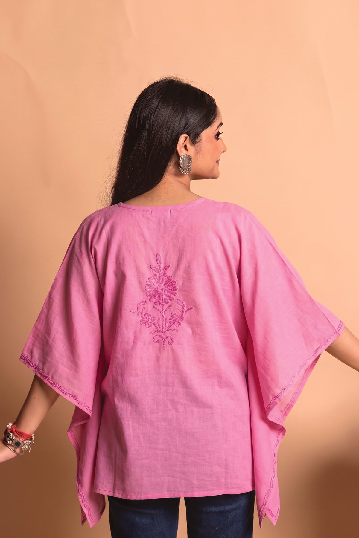 Pink Kashmiri Mini Kaftan – Light & Elegant Summer Wear