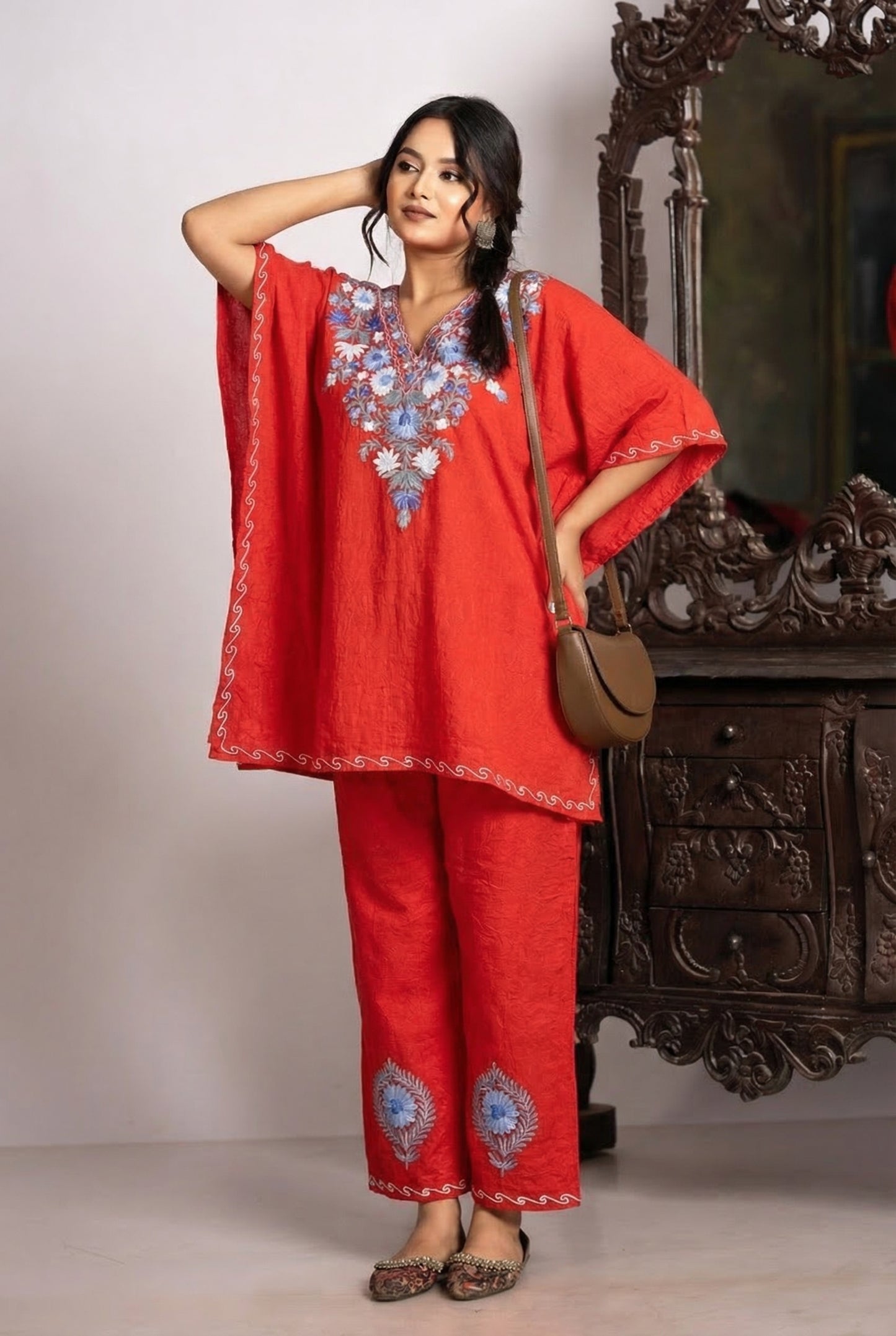 Kashmiri Kaftan Coord Set
