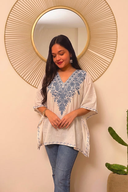 Kashmiri Mini Kaftan – Elegant Summer Wear for Women