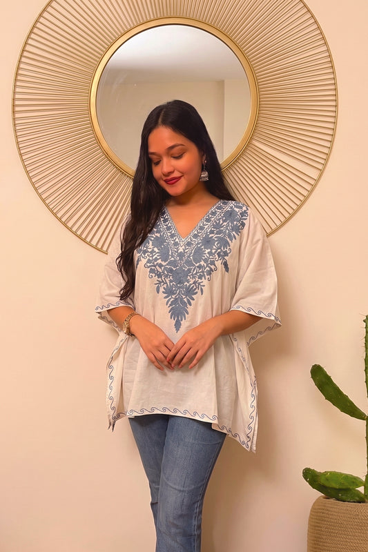 Kashmiri Mini Kaftan – Elegant Summer Wear for Women