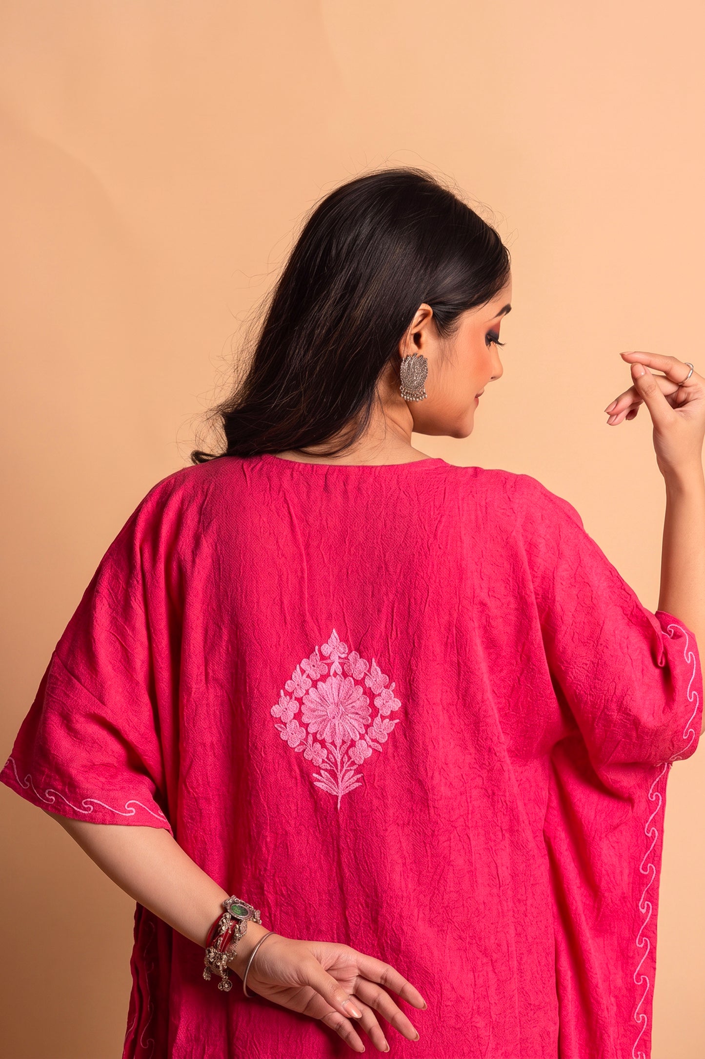 Kashmiri Aari Work Kaftan Coord Set