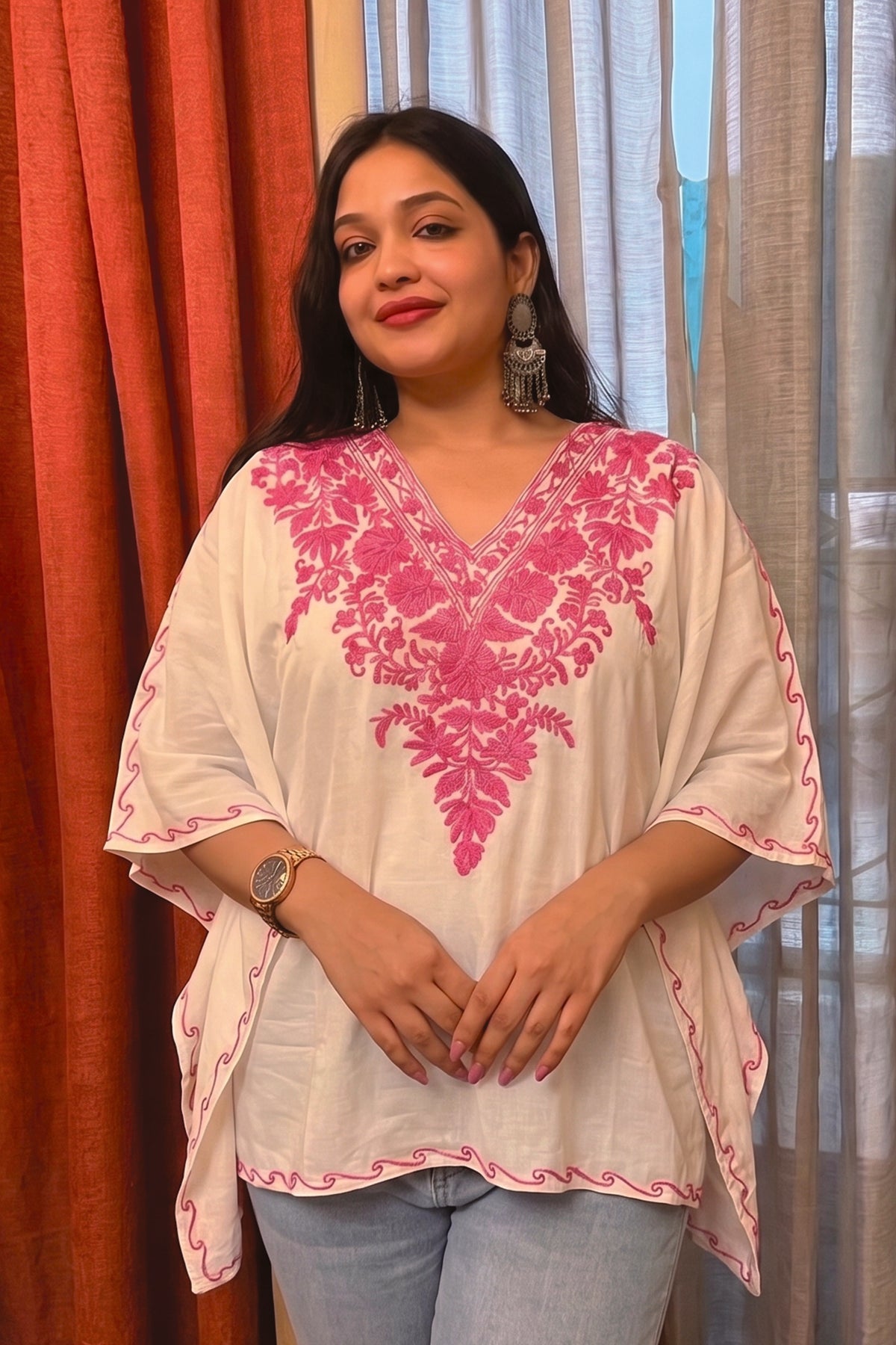 Summer Kashmiri Mini Kaftan – Lightweight & Comfortable