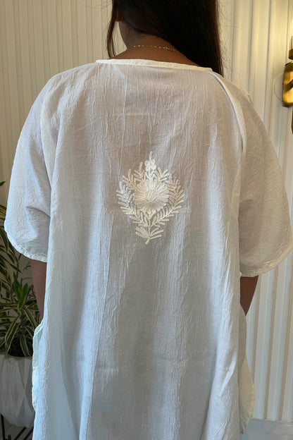Kashmiri Aari Work Collar Kaftan Top