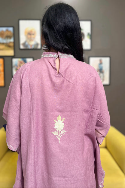 Kashmiri Aari Work Collar Kaftan Top