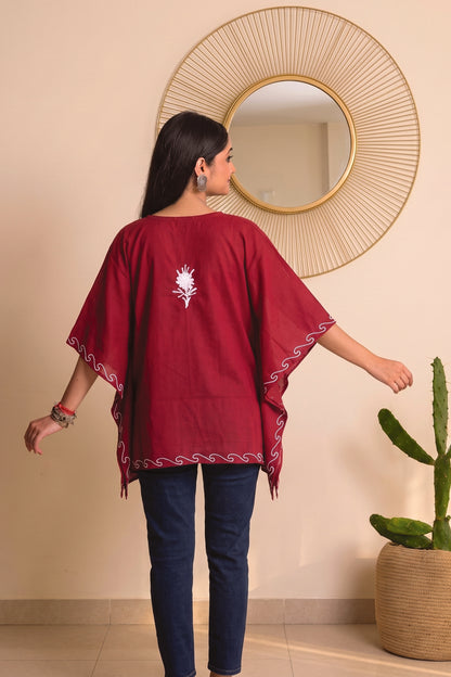 Floral Kashmiri Mini Kaftan Top – Festive Edition