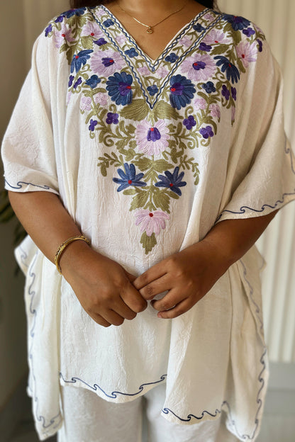 Kashmiri Aari Work Kaftan Co ord set