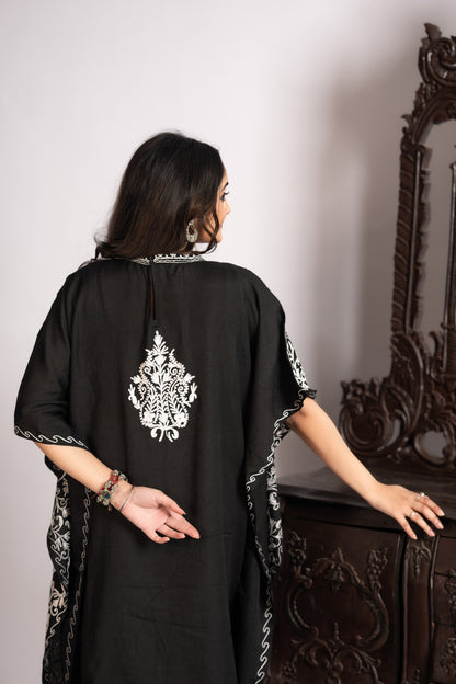 Kashmiri Knee Length Side Jaal Colar Kaftan