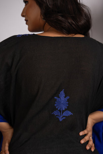 Kashmiri Knee Length Side Jaal Tie Die Kaftan