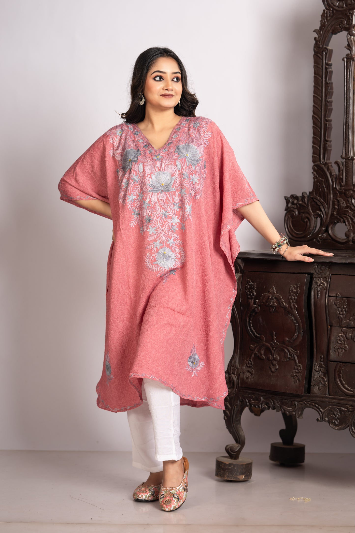 Knee Length Kashmiri Kaftan