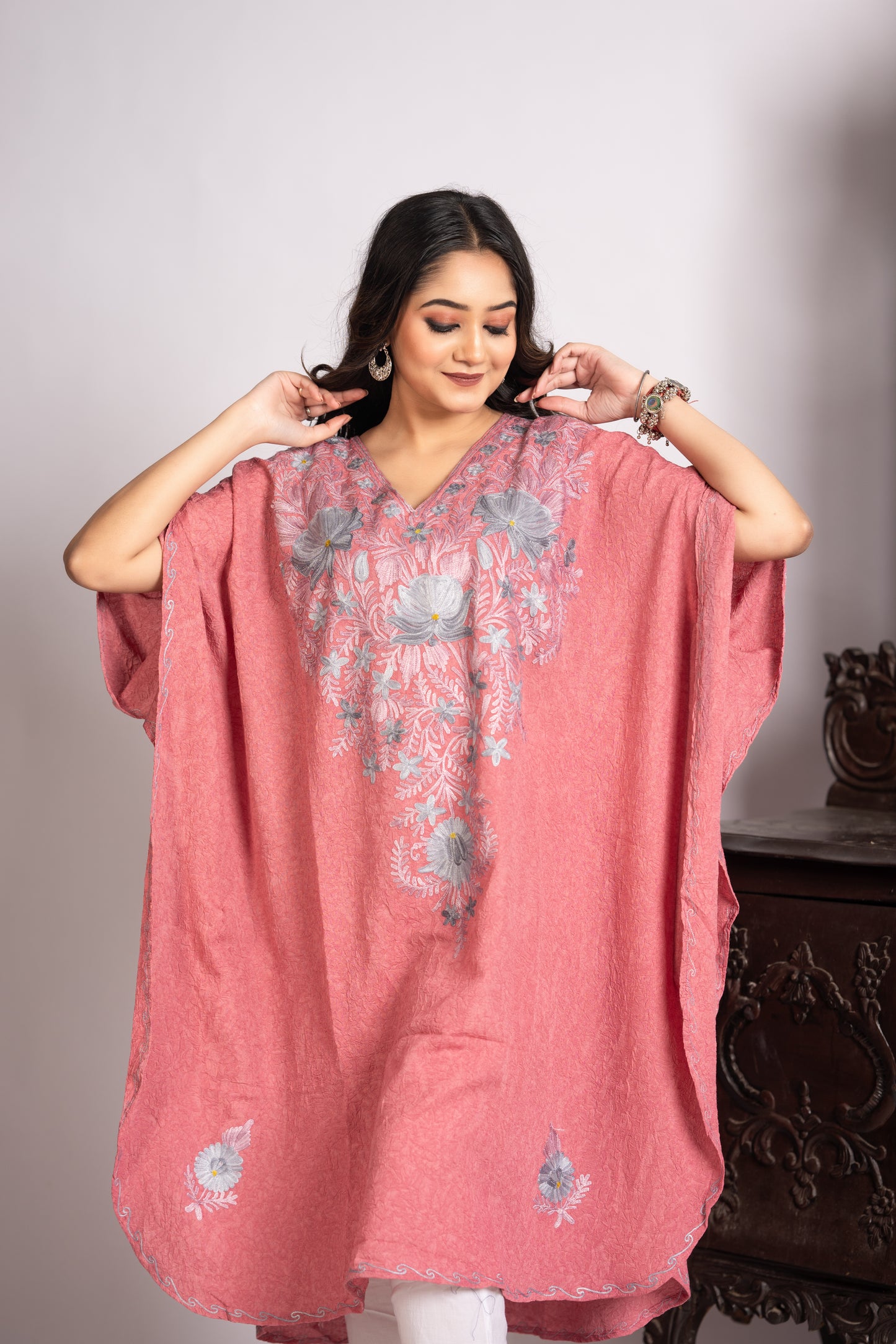 Knee Length Kashmiri Kaftan