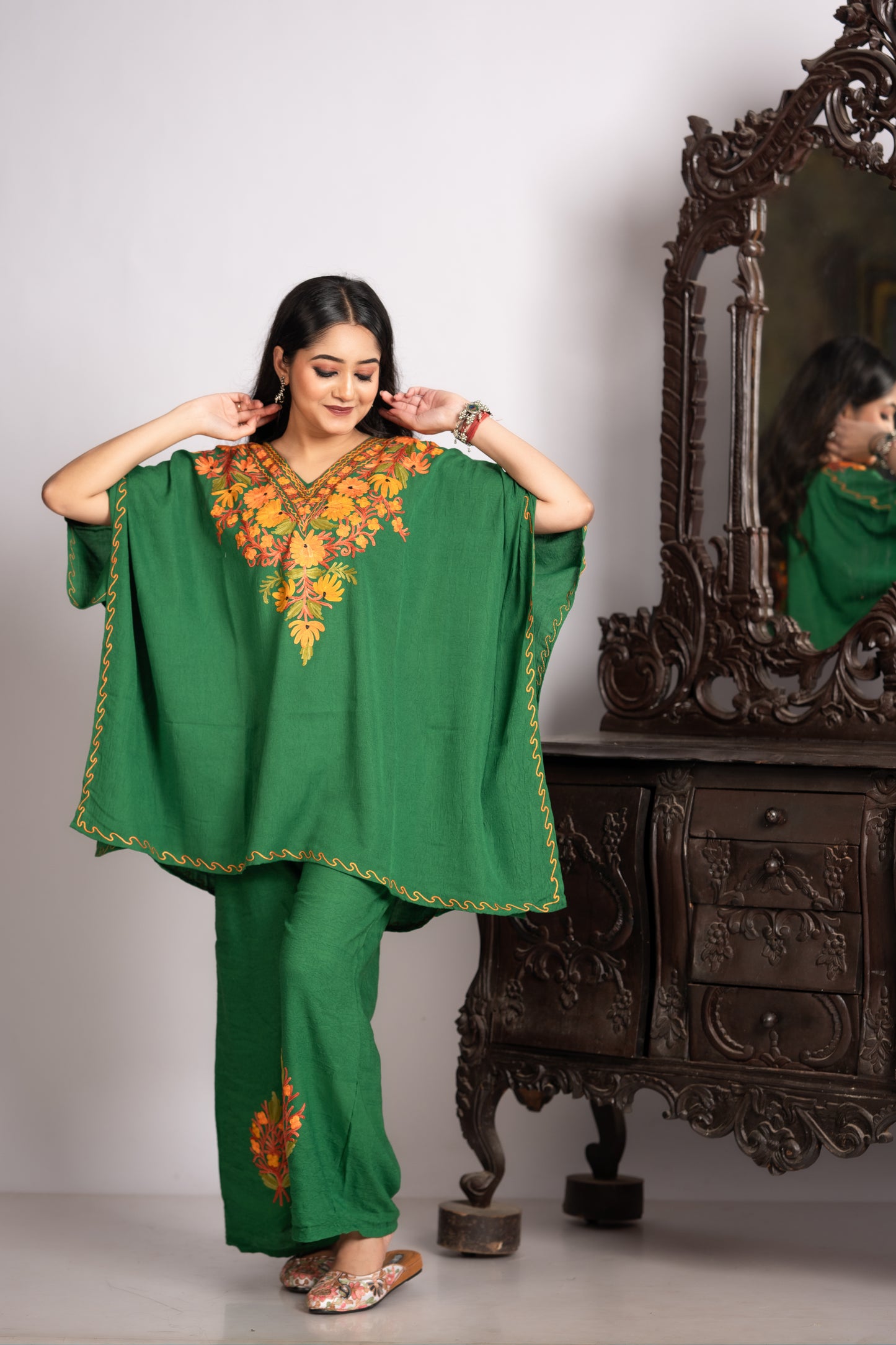 Kashmiri Kaftan Coord Set