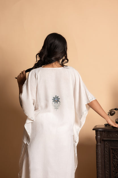 Floral Kashmiri Knee Length Kaftan