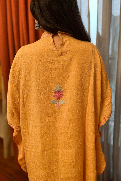 Kashmiri Aari Work Collor Kaftan Co ord set