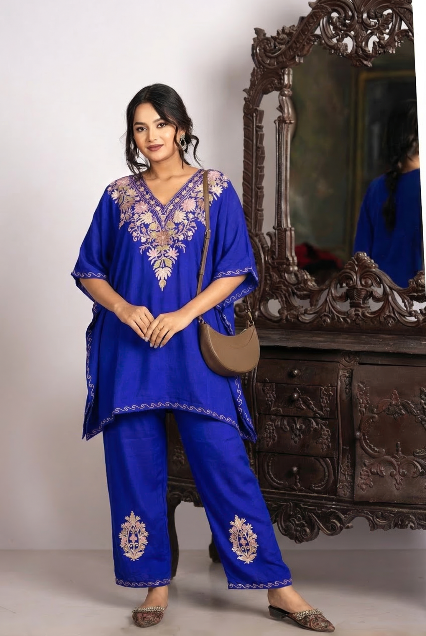 Kashmiri Kaftan Coord Set