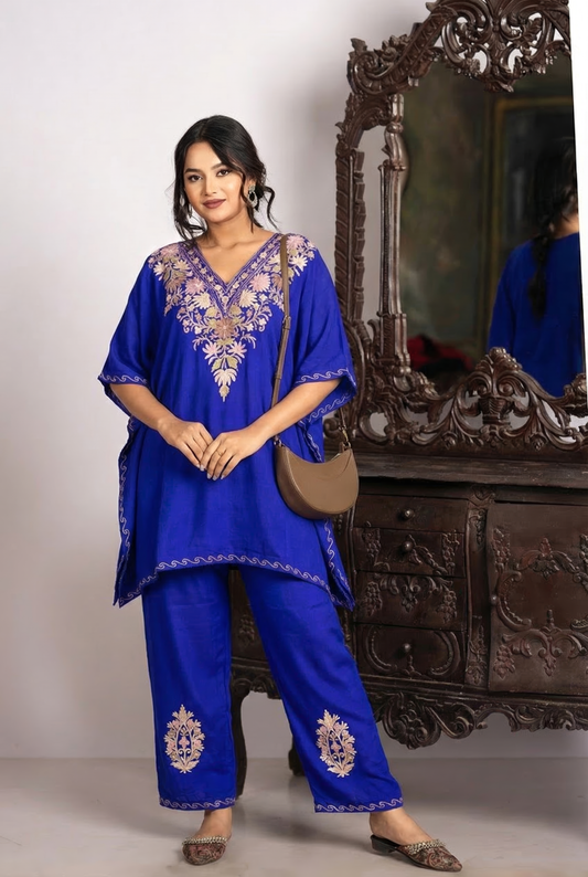 Kashmiri Kaftan Coord Set