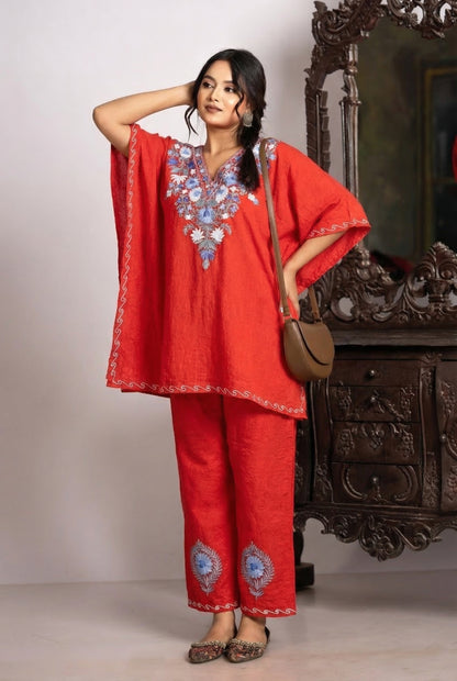 Kashmiri Kaftan Coord Set