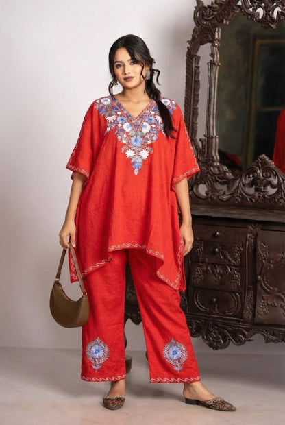 Kashmiri Kaftan Coord Set