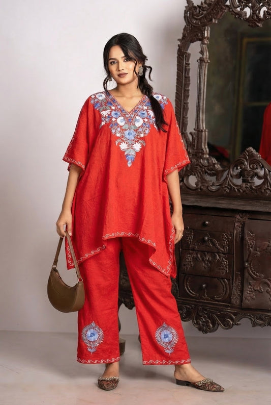 Kashmiri Kaftan Coord Set