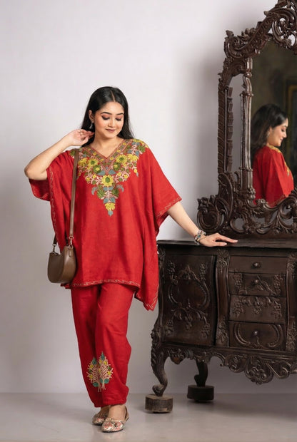 Kashmiri Kaftan Coord Set