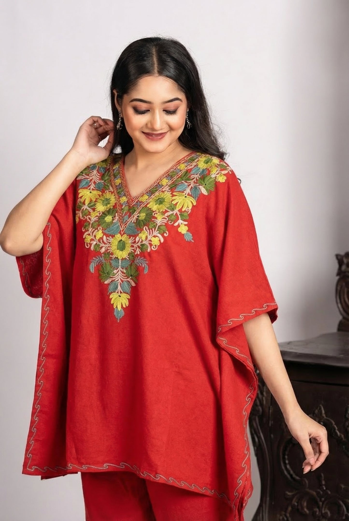 Kashmiri Kaftan Coord Set