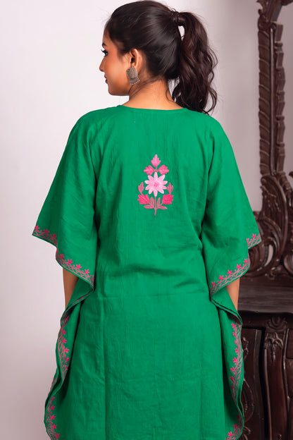 Kashmiri Aari Work Kaftan Co-Ord – Crafted in Luxury
