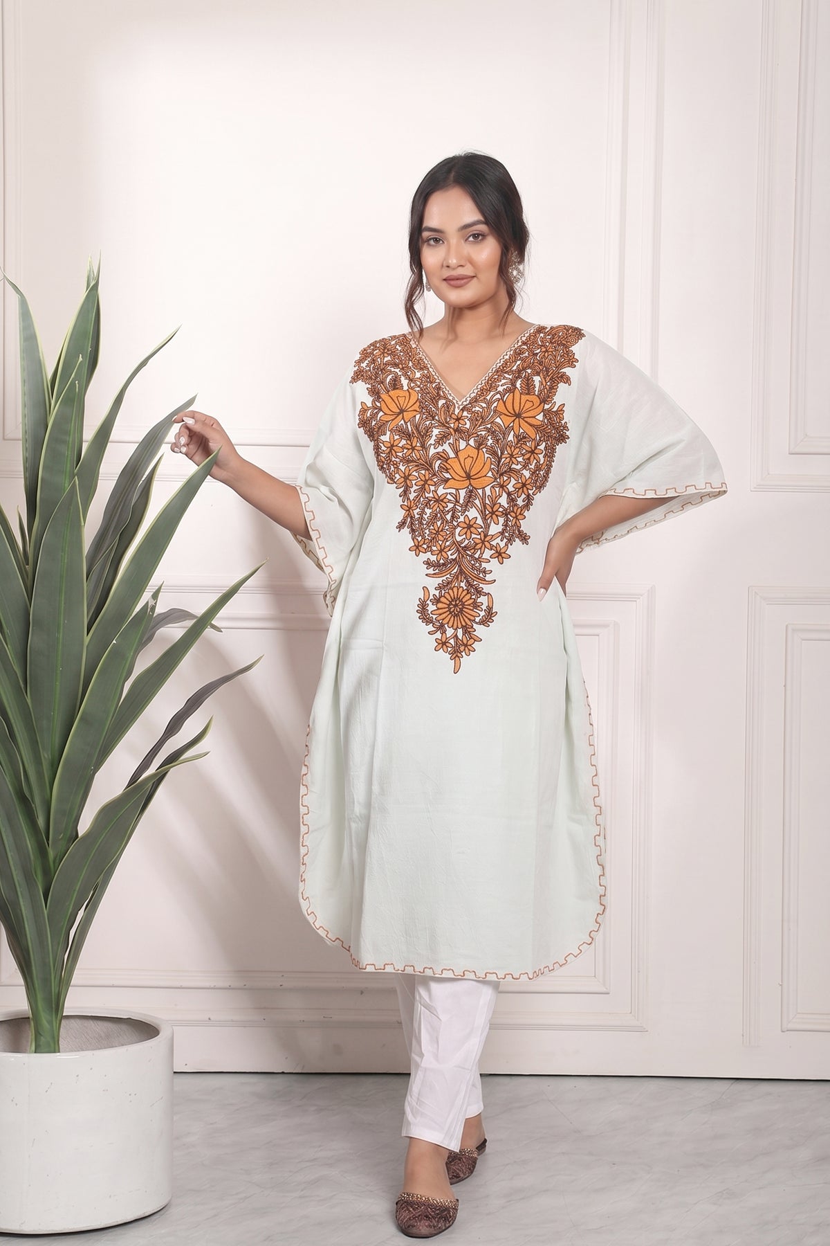Authentic Kashmiri Kaftans – Exquisite Embroidery & Elegant Designs
