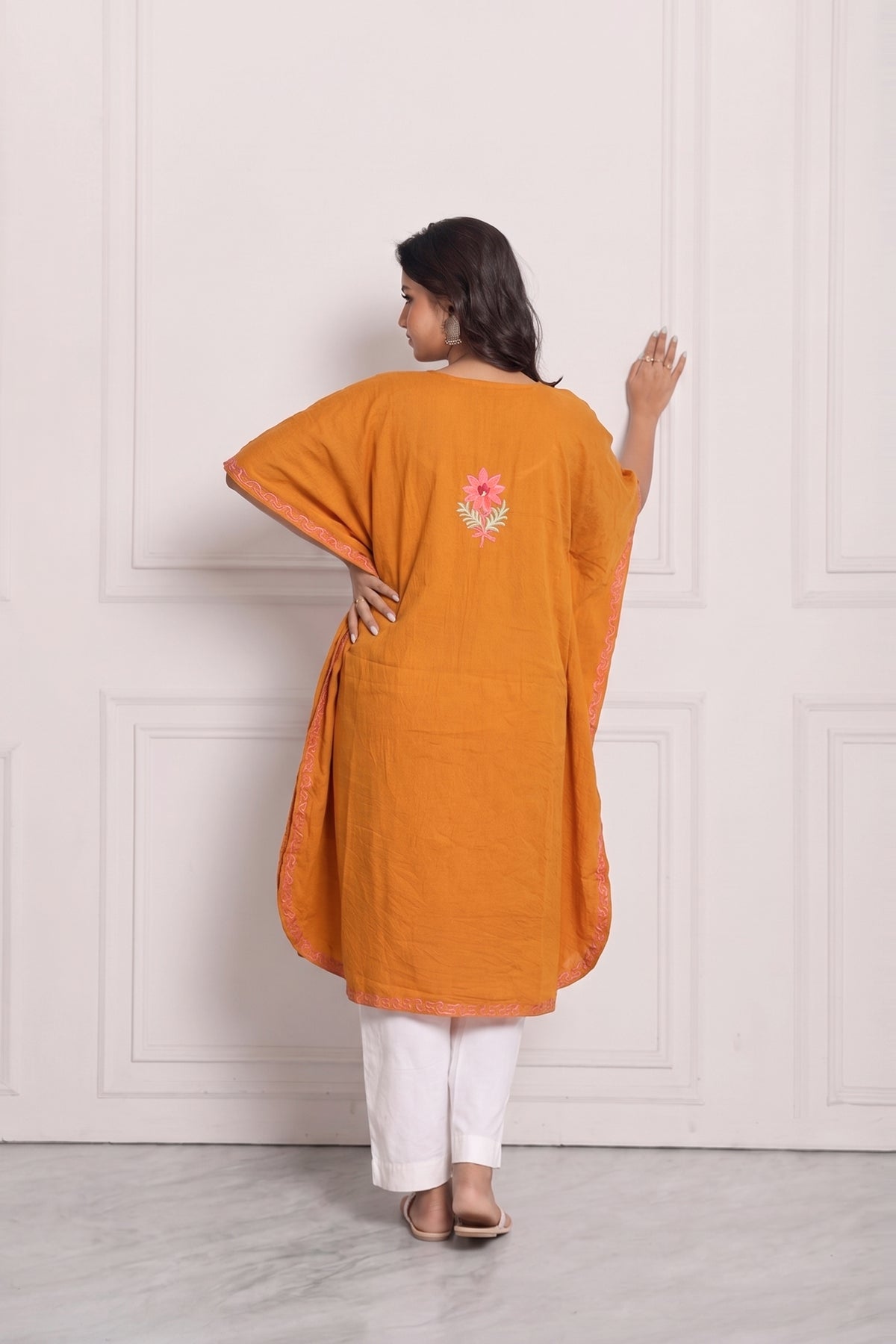 Kashmiri Knee Length Kaftan – Elegant Summer Wear for Women
