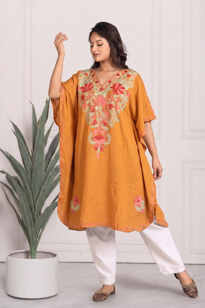 Kashmiri Knee Length Kaftan – Elegant Summer Wear for Women
