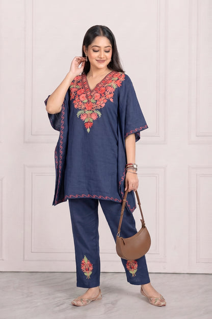The Elegance of Kashmir in One Beautiful Kaftan Set