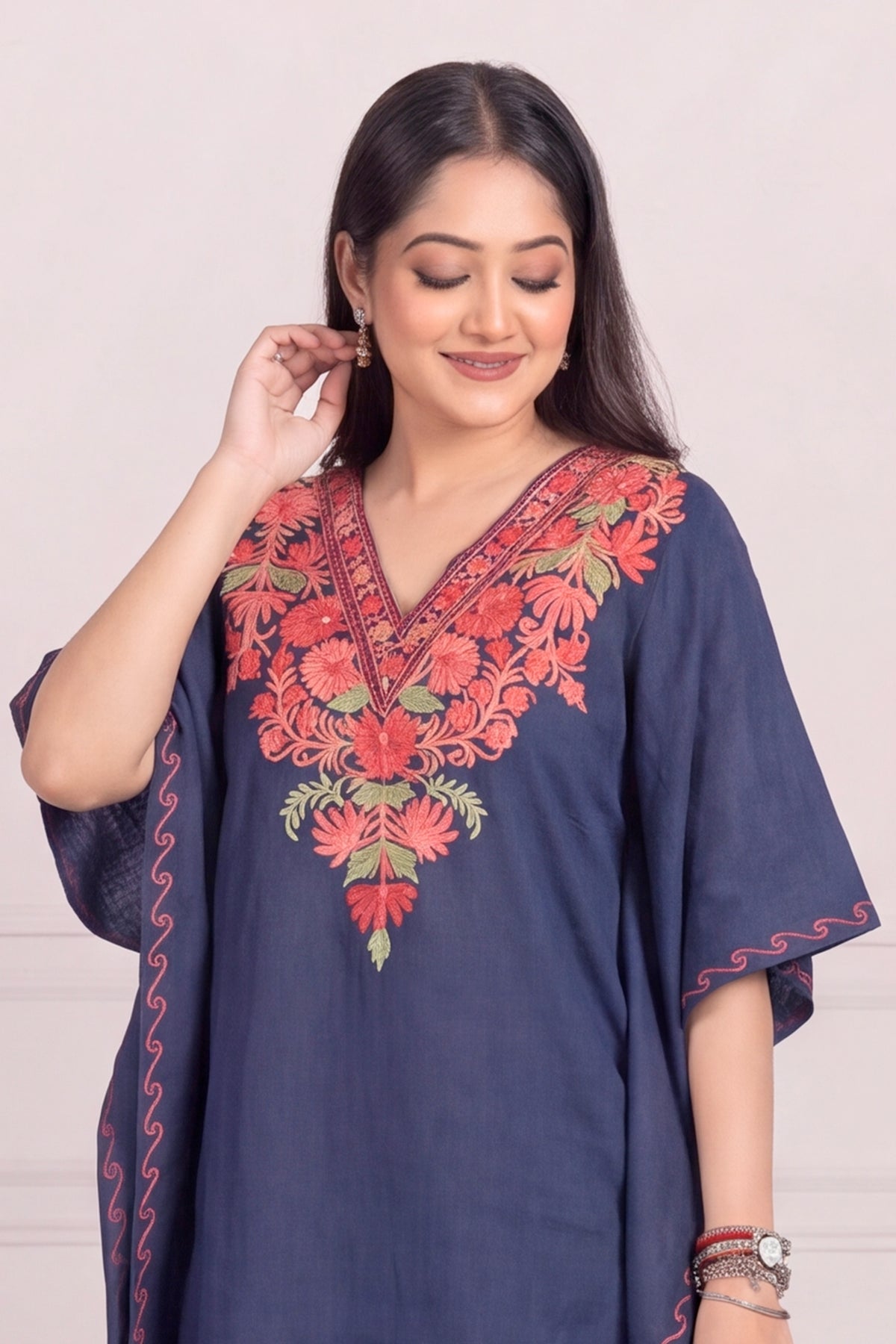 The Elegance of Kashmir in One Beautiful Kaftan Set